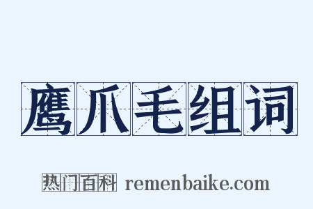 鹰爪毛组词是什么意思的图片